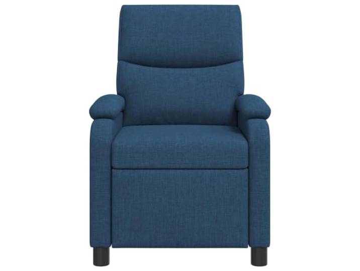 Sessel Recliner Blau mit Stoff verstellbar 115-160 Grad Metallrahmen, Ingenieurholz, Schaumstoff und Faser, leicht zu reinigen, moderner Stil