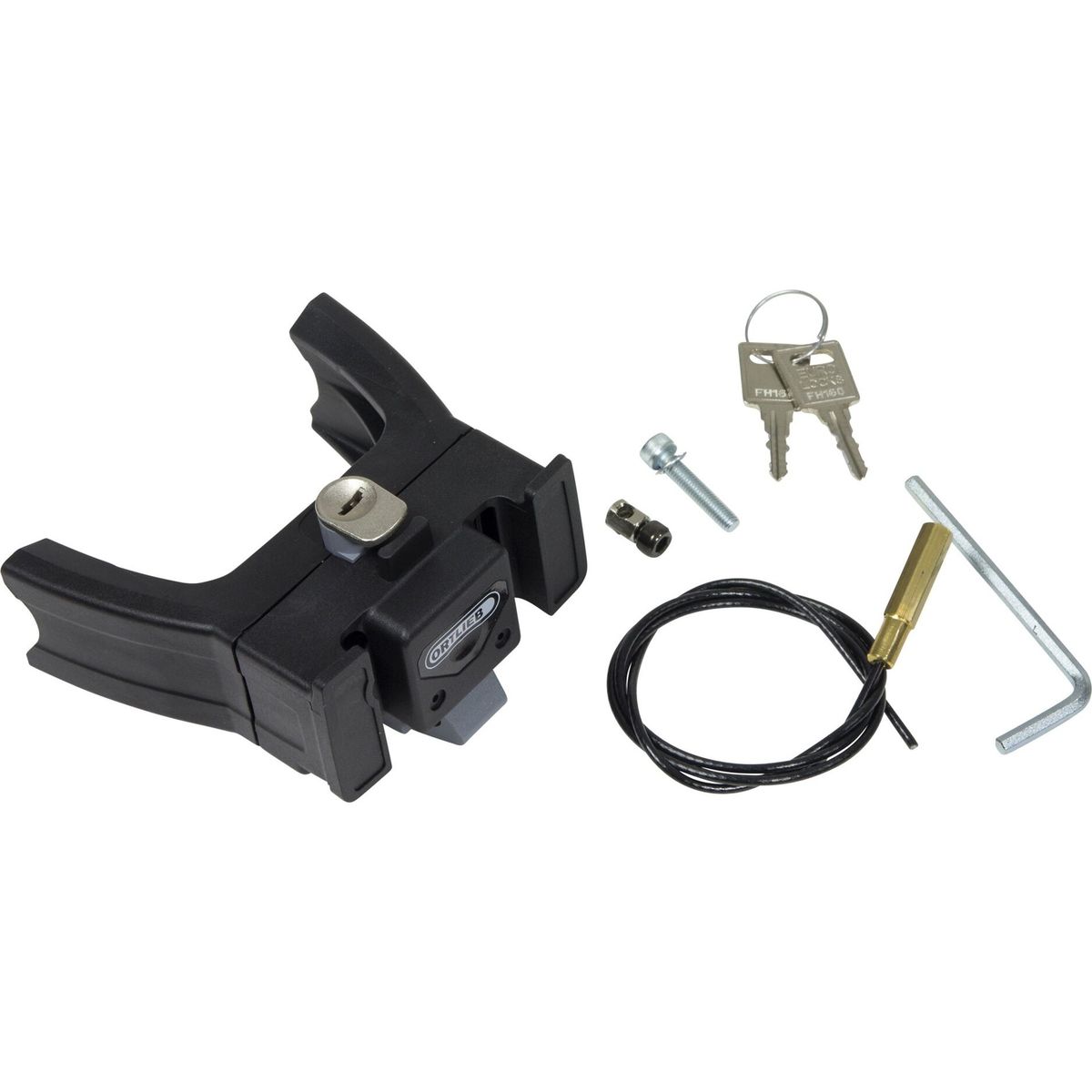 Ortlieb Lenker Montageset, E-bike, mit Schloss black E207