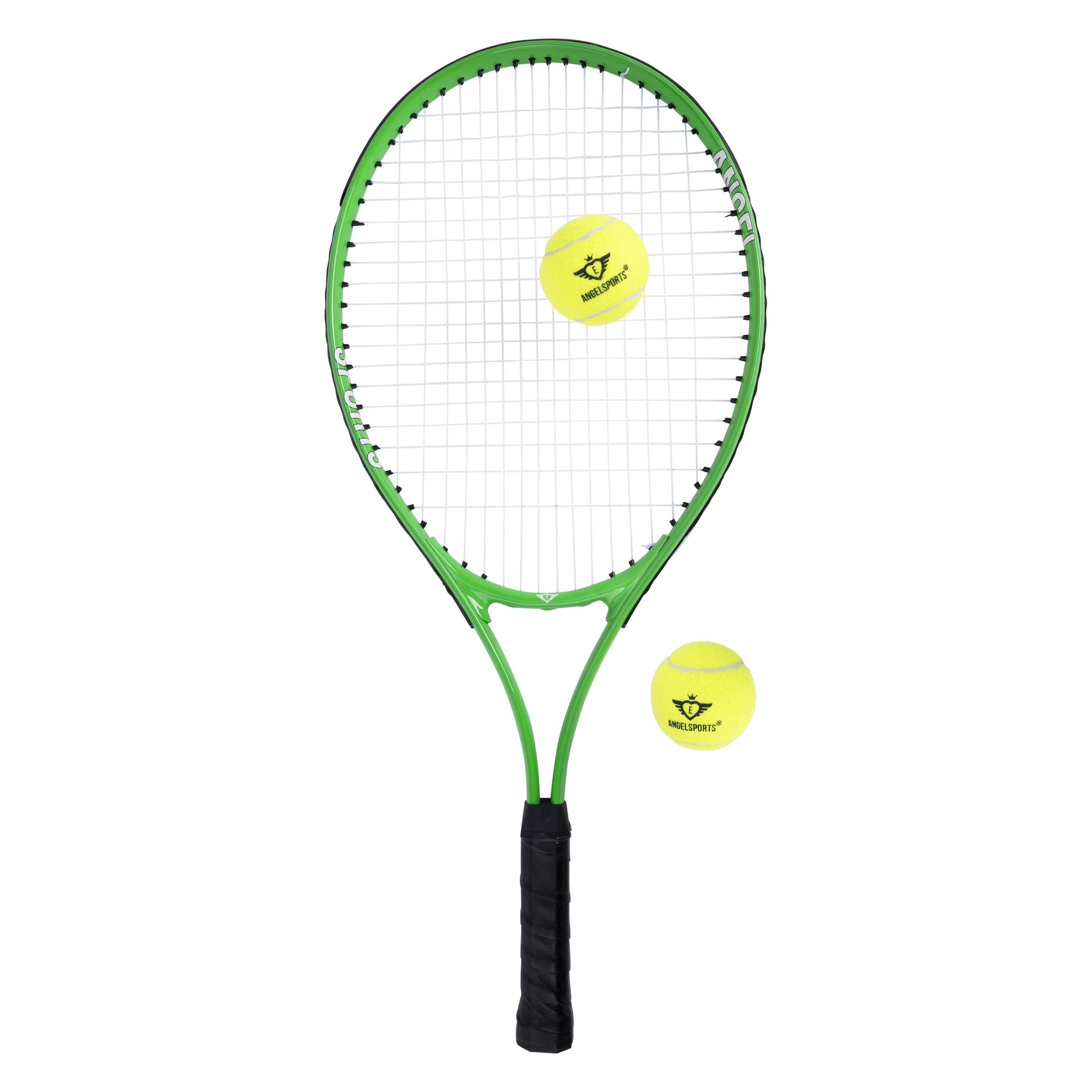 Engelhart Tennisschläger 25" mit 2 Bällen in Hülle - Grün (Nicht bespannt) (755014)