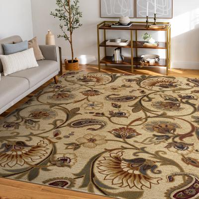 Alise Rugs Infinity Transitional Floral Indoor Area Rug