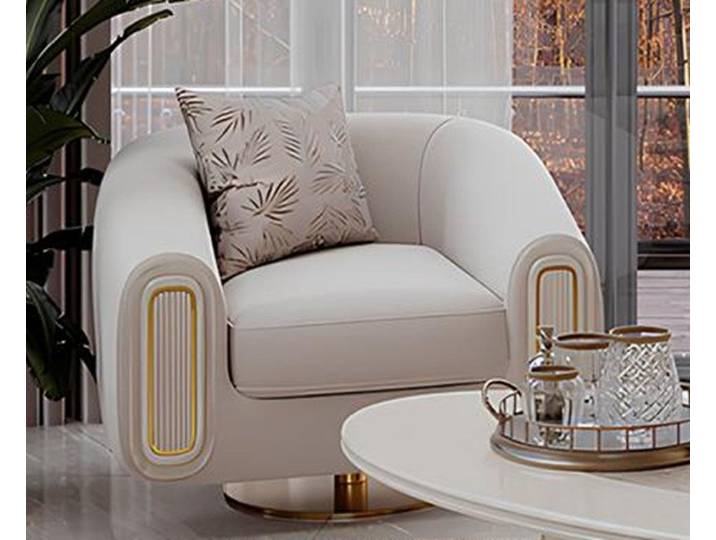 JVmoebel Sessel Luxuriöser Sessel mit goldenen Details für stilvolle Wohnzimmer (1-St)