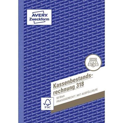 AVERY Zweckform Kassenbuch 318 DIN A5 Perforiert N/A 50 Blatt