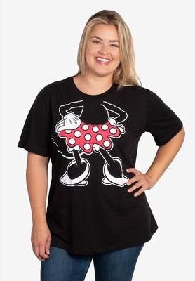 Plus Size Women's Disney Minnie Mouse Costume T-Shirt Black by Disney in Black (Size 4X (26-28))