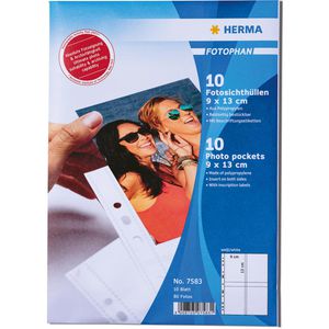 Herma 7583 A4 9x13 8 Fotos hoch Fotohüllen