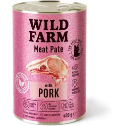 WILD FARM Pastete Schweinefleisch 400g - glutenfreies Katzenfutter