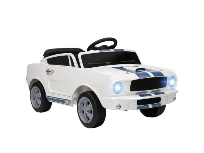 AIYAPLAY Kinder Elektroauto Ford Shelby GT 350 Mustang 12V 3-6 Jahre Weiß