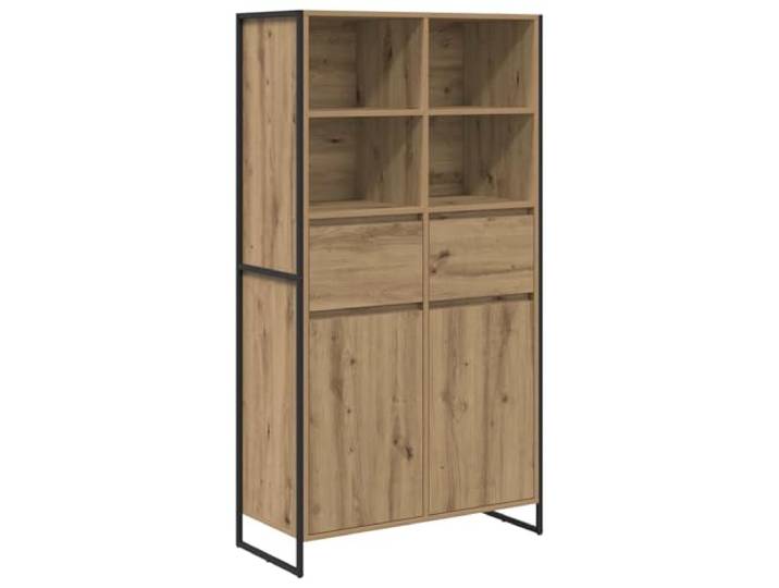 Kaorsrow 2er Set Sideboard Kunsthandwerk Eiche 81x36x150,5 cm Industrieller Mehrzweckschrank mit Schranktür und Schublade für Wohnzimmer und Schlafzimmer mit viel Stauraum.