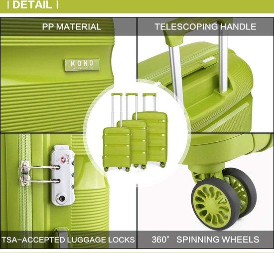 Famanu Trolley Koffer Set, Leichtgewicht mit 4 Rollen - Handgepäck