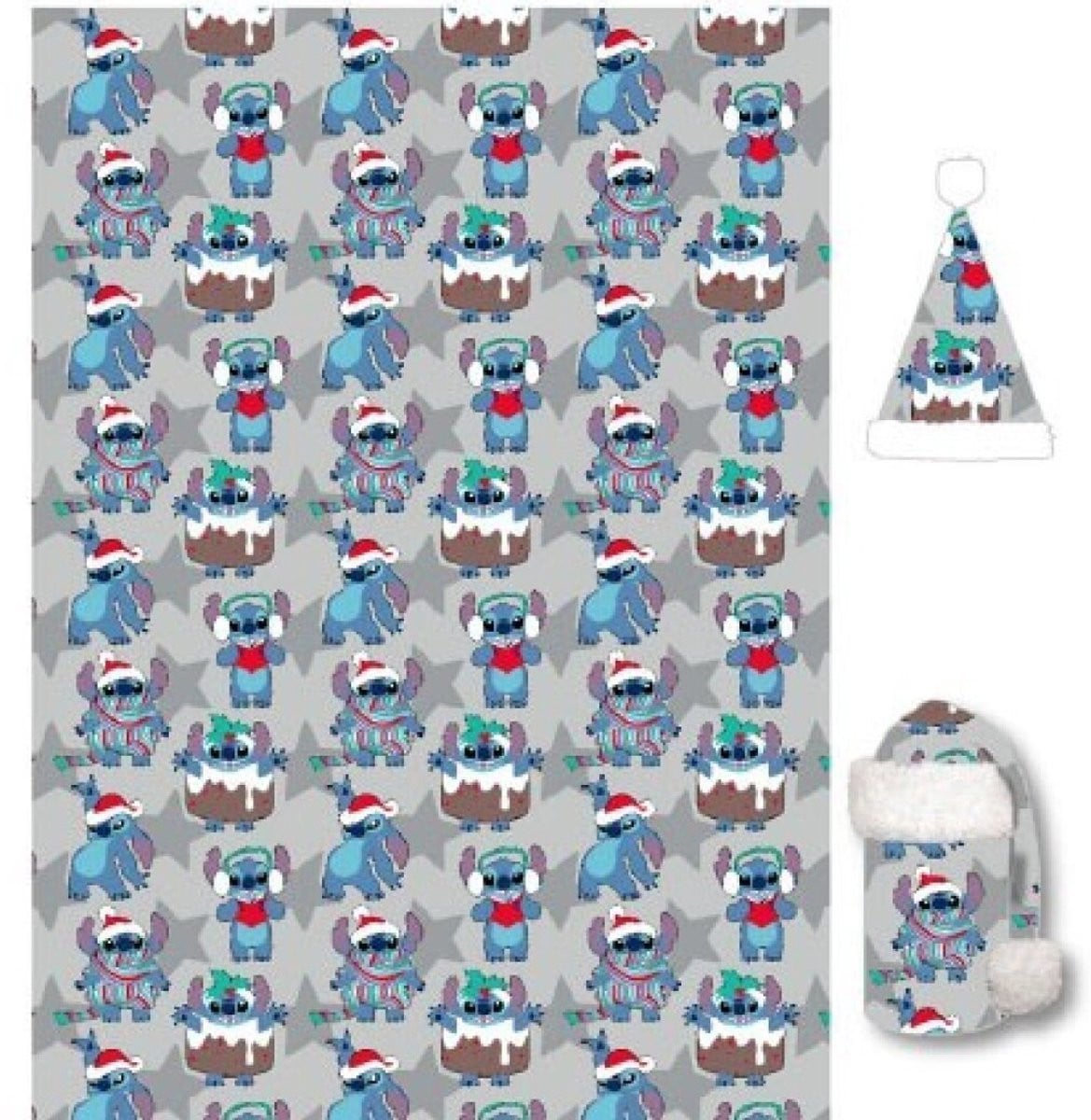 Disney Lilo & Stitch Fleeceplaid met muts voor volwassenen, 100 x 140 cm