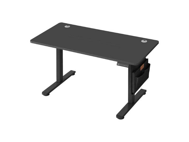 JOYFURNOS Bureau électrique réglable en hauteur noir avec mémorisation des réglages, connectivité USB-C - 140 x 60 cm