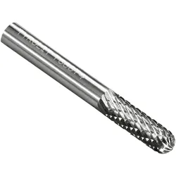 TYROLIT Hartmetallfräser DxT-SxL 12x25-6x70 Für Gusseisen, Stahl und Edelstahl, Form: 52WRC - Walzenrund, Art. 766133