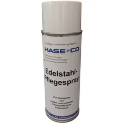 HASE+CO Edelstahl-Pflegespray, zur Reinigung von matten und polierten Edelstahlfächen, antistatisch, 400 ml