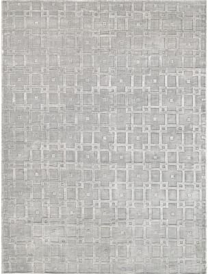 Exquisite Rugs Camora Modern handloomed Silky Nylon Light Silver Area Rug