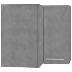 Eckhängeschrank WIHO KÜCHEN "Flexi2", grau (front und korpus: betonfarben), B:60cm H:56,5cm T:35cm, Schränke, Eckhängeschrank