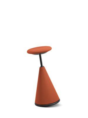 Stehhocker giroflex 10, gepolstert, 640-810 mm Sitzhöhe, orange