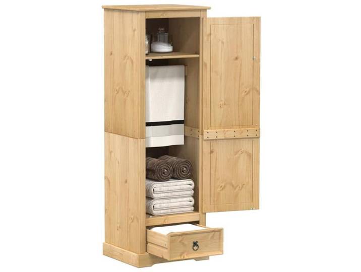 Garde-robe Corona 55x50x170 cm bois de pin massif armoire de rangement organisateur de garde-robe armoire 4002766