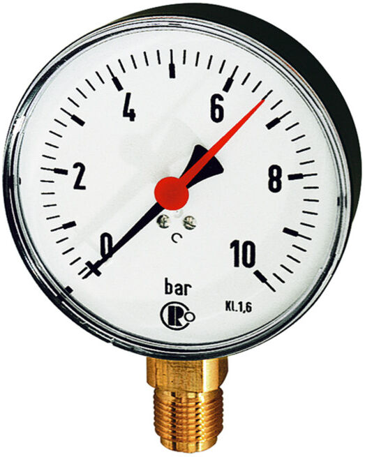 Riegler Standardmano, boîtier plastique, G 1/2 bas, -1200/0,0 mbar, Ø 100 (7300)