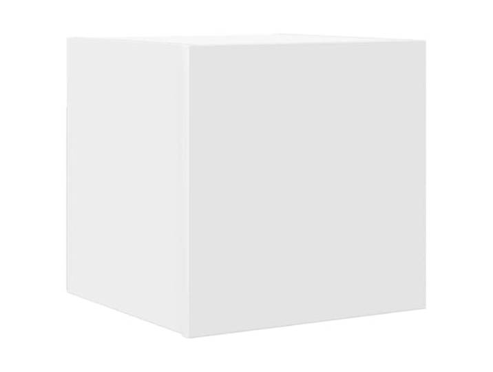 KUPTYERFG TV Wandschrank Weiß 30,5x30x30 cm Hängeschrank Lowboard Platzsparendes Hängeboard aus Holzwerkstoff für Wohnzimmer und Schlafzimmer, flexibler Türanschlag links oder rechts.