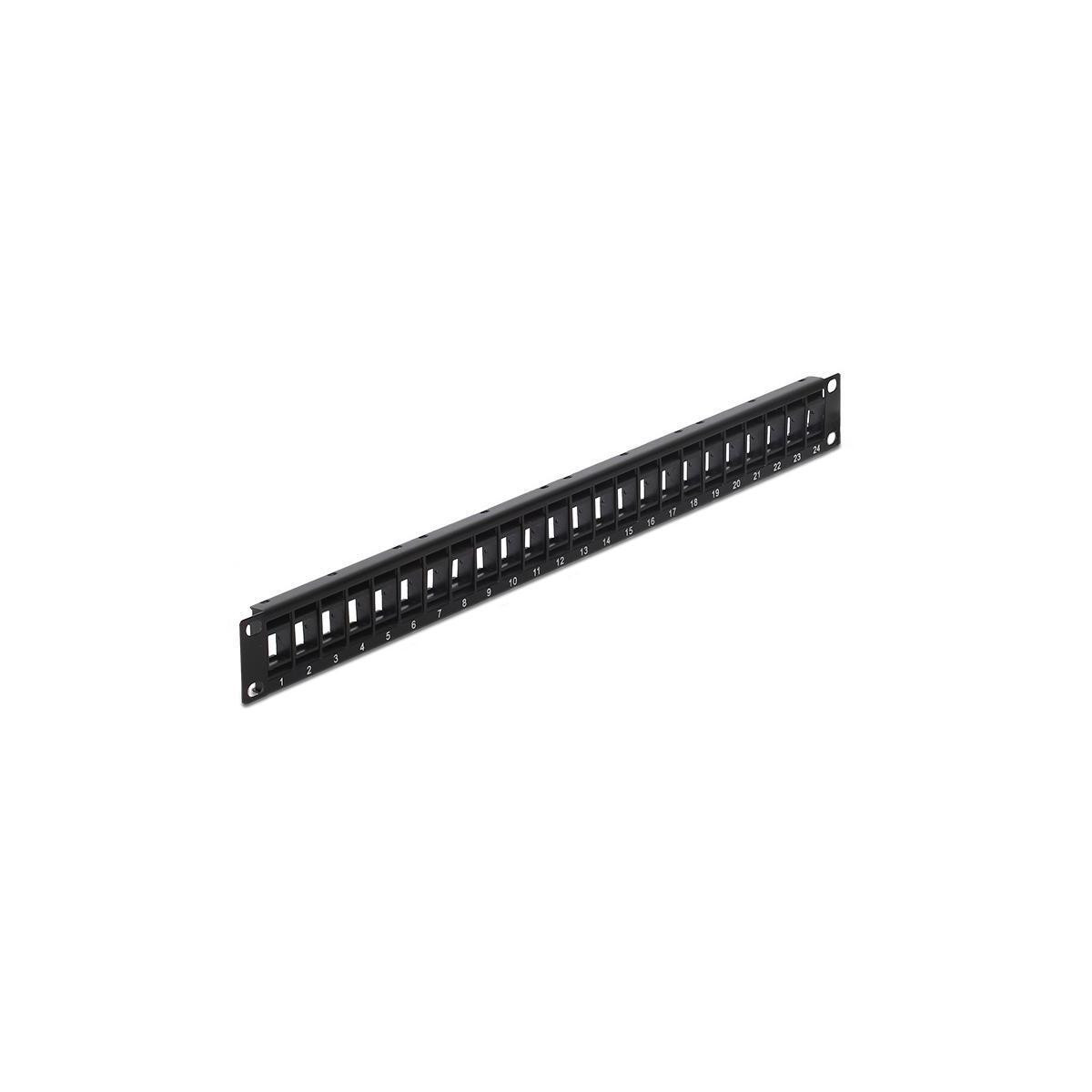 Delock 19-inch patchpaneel met 24 Keystone-aansluitingen