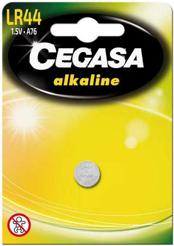Cegasa alkaline knoopcel batterij LR44, 1,5V