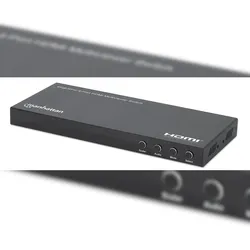 Manhattan 208406, HDMI, Micro USB Type-B, Metall, Schwarz, 1920 x 1080 (HD 1080), 3840 x 2