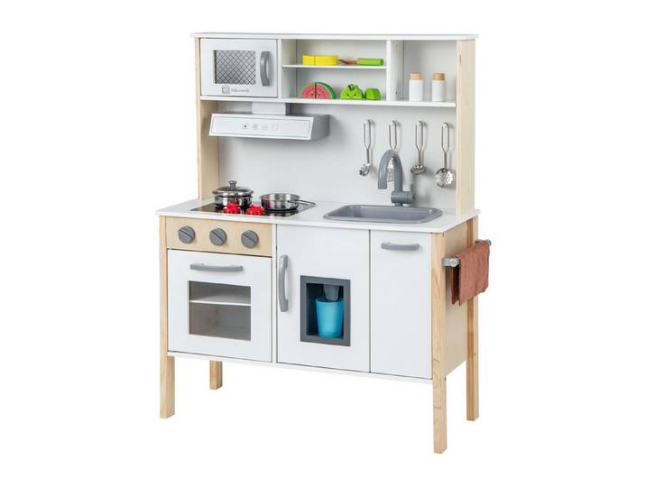 COSTWAY Spielküche Kinderküche, mit 18 TLG. Zubehör
