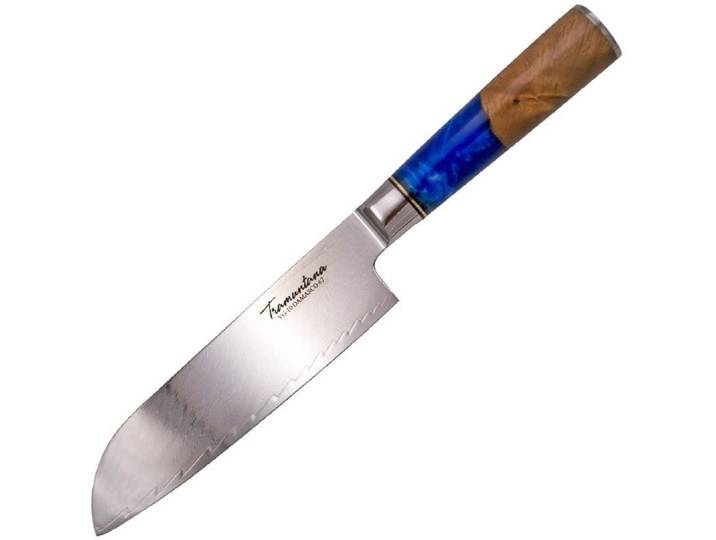 Tramuntana knives Kochmesser Tramuntana Küchenmesser Santoku, 67 Lagen Damast,VG10 Stahl, Epoxidhar, Damaststahl, 67 Lagen, VG10 Stahl, Epoxidharzgriff mit Wurzelholz