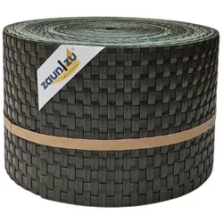 zaun zu® Sichtschutzstreifen Rattan PE für Doppelstabmatten Grün 26m