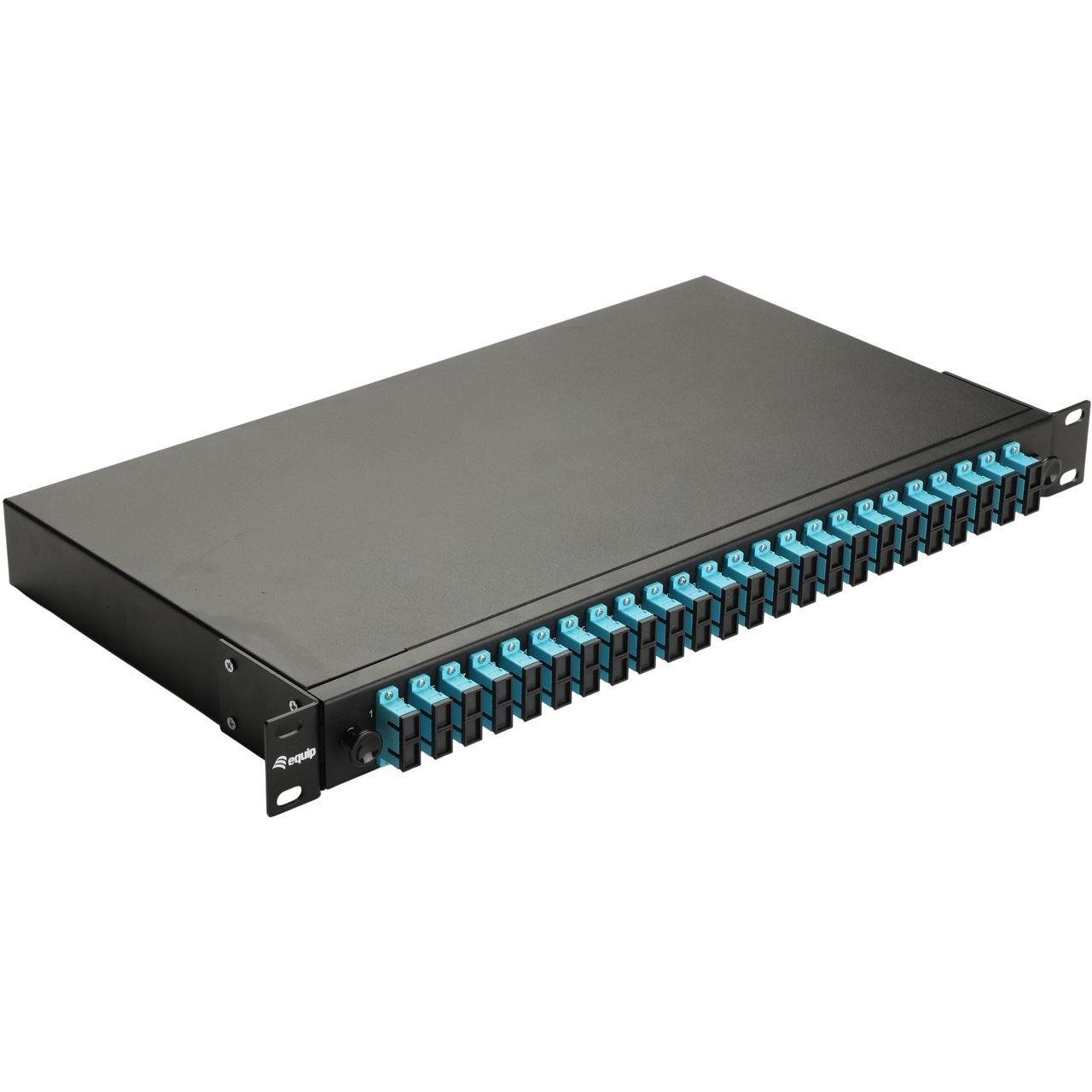 Equip LWL-Spleißkasten 24-Port SC-Duplex OM3 1U komplett sw