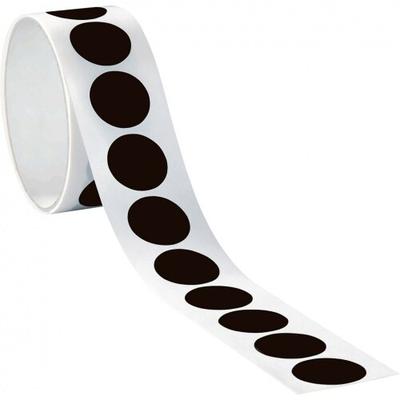 Aufkleber I Markierungspunkt, blanko, schwarz, Folie, selbstklebend, Ø 50mm, 100/Rolle