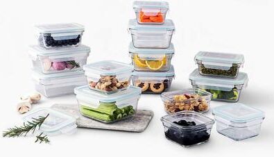 Glasslock Oven and Microwave Safe Glass Food Storage Containers 28 Piece Set