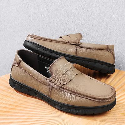 Leichte Herren-Slipper aus atmungsaktivem Kunstleder – bequemer Schuh für Freizeit, Büro und Alltag.