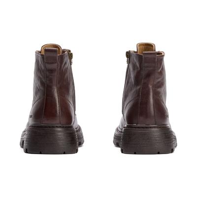 Stiefel G-STAR "Hove Mid Lea-Stiefeletten", Herren, Gr. 44, dk braun, 100% Kuhleder, Schuhe Stiefel