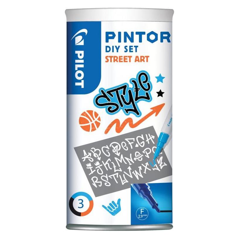 Pilot Kreativmarker PINTOR, gut deckende Tinte, 4.5mm (M), DIY-Set Kork Untersetzer (4x) (4160SS)