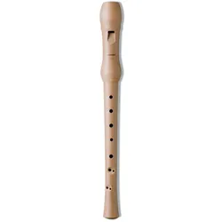 Hohner Blockflöte C-Sopran Musica Line barock zweiteilig Birnbaum hell (Blockflöte, Barock), Blasinstrumente, Braun