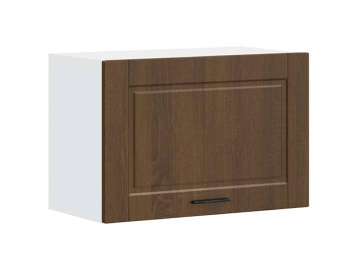 Wandschrank für die Küche, Porto, Holz, Eiche, Braun Hängeschrank, an der Wand befestigt, Aufbewahrung von Schüsseln, Tellern, Töpfen, praktischen Türen, Reinigung mit feuchtem