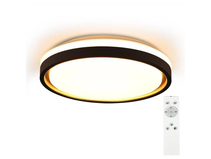 Plafonnier fer noir 30x30x6cm led 18w