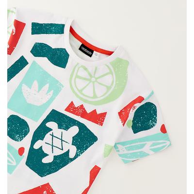 T-Shirt SARABANDA "BABY BOY SUMMER T-SHIRT", Jungen, Gr. 104, bunt (weiß, multicolour print), 100% Baumwolle, Shirts T-Shirt