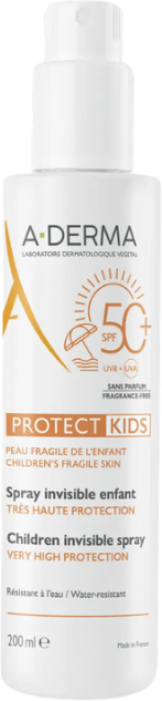 A-Derma Protect Kids Spray Invisível FPS50+ 200ml