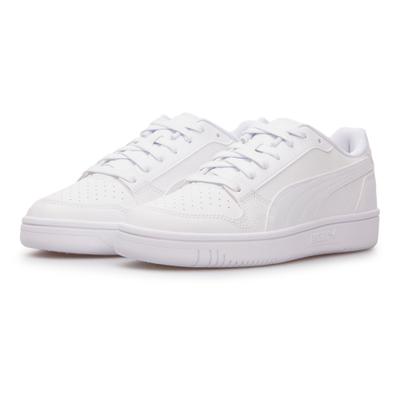 Sneaker PUMA "REB-L JR", Mädchen, Gr. 35,5, Textil, weiß (puma weiß, puma weiß), Synthetik, unifarben, Schuhe Sneaker, niedrige Silhouette, mit Schnürung, mit Gummidetails am Knöchel