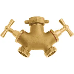 GEKA plus Zweiwegeventil IG G3/4" - 2x AG G3/4", MS