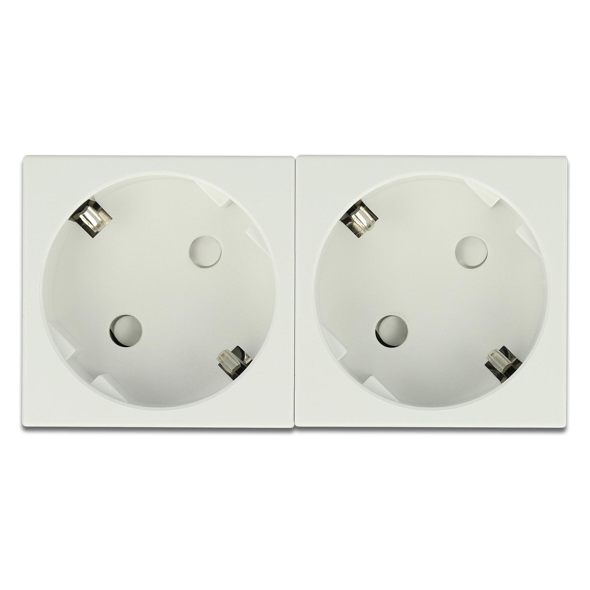 Delock Easy 45 Schutzkontakt-Steckdose 2-fach 45°-Anordnung (81423)