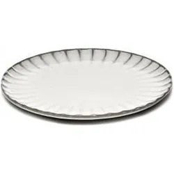 Serax Surface By Sergio Herman Bord Plat Inku Wit D 18 cm H 1.7 cm, Teller, Weiss