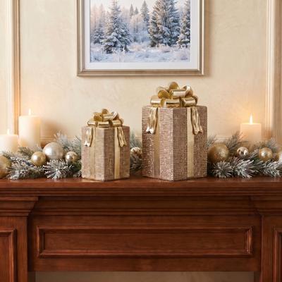 Regency International "6-8"" Resin Diamond Glitter Gift Package Set of 2"