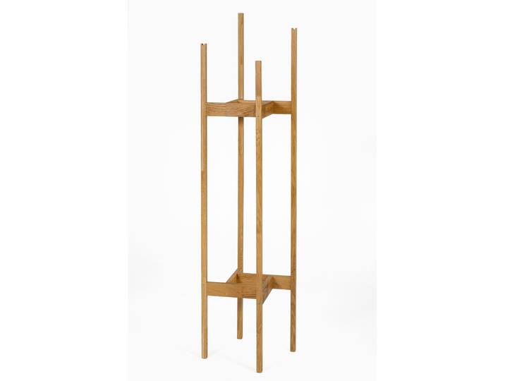 Garderobenständer HOME AFFAIRE Hilbert, Kleiderständer , braun (eiche), B:43cm H:165cm T:43cm, Massivholz, Garderobenständer, Garderobenständer, im skandinavian Design, aus keilverzinkter massiver Eiche, FSC