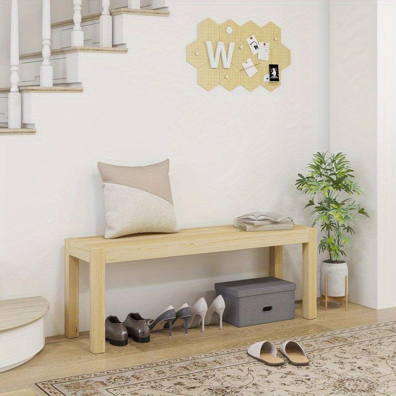 Rustikale Holzbank - 120x33x45 cm - Esszimmerbank aus Kiefernholz - Tragfähigkeit: 240 kg