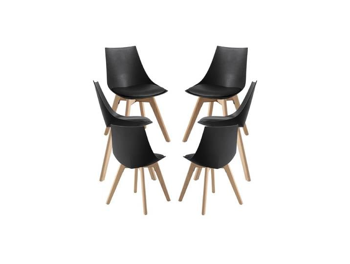 6er Set Blok Stühle - Schwarz
