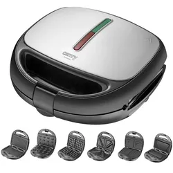 Camry CR 3057 Backgerät 6in1 Sandwich-/Omelettmaker/Grill/Waffeisen/Nussbäcker