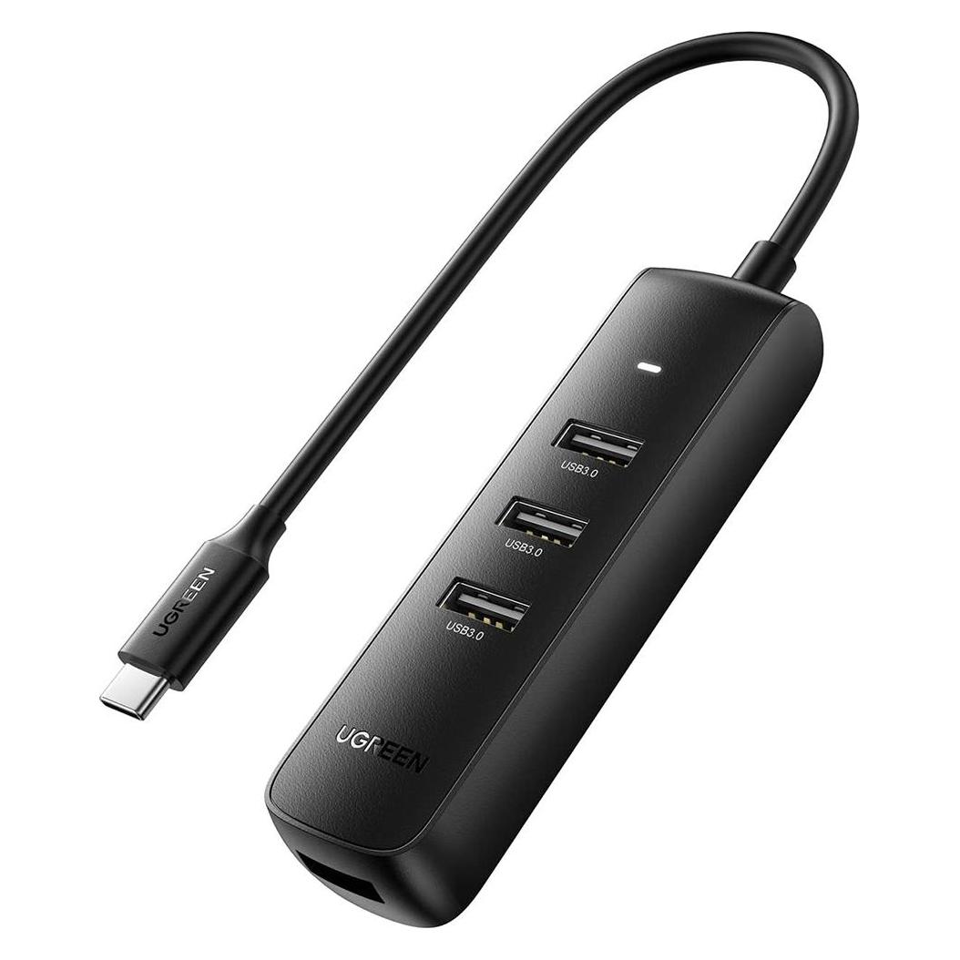 Ugreen - Docking Station CM416 (10916) - Type-C to 4x USB, 5Gbps, 0.25m - Black (USB-C, 4 Ports) (6957303819164)
