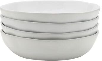 Fitz and Floyd Everyday White Set of 4 Organ Dinner Bowls, 40 Oz